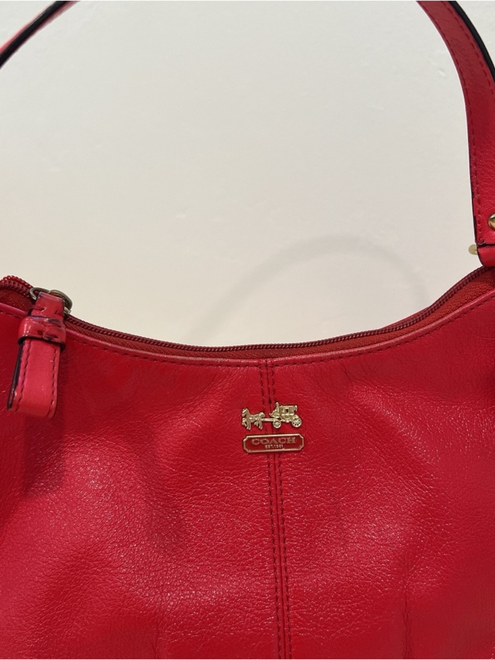 Coach bright red vintage purse - Picture 2 of 8